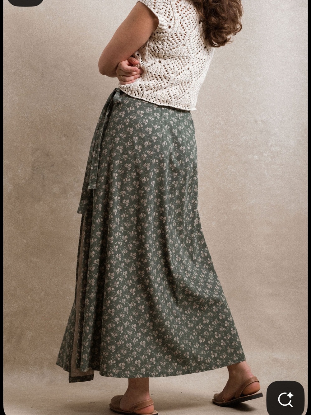 Neuflora Spokane Wrap Skirt - Dusty Teal - Picture 2 of 7